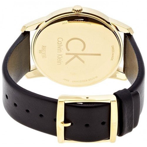 Calvin Klein City Silver Dial Black Leather Strap Watch For Men - K2G21520 Buy Now By Calvin Klein