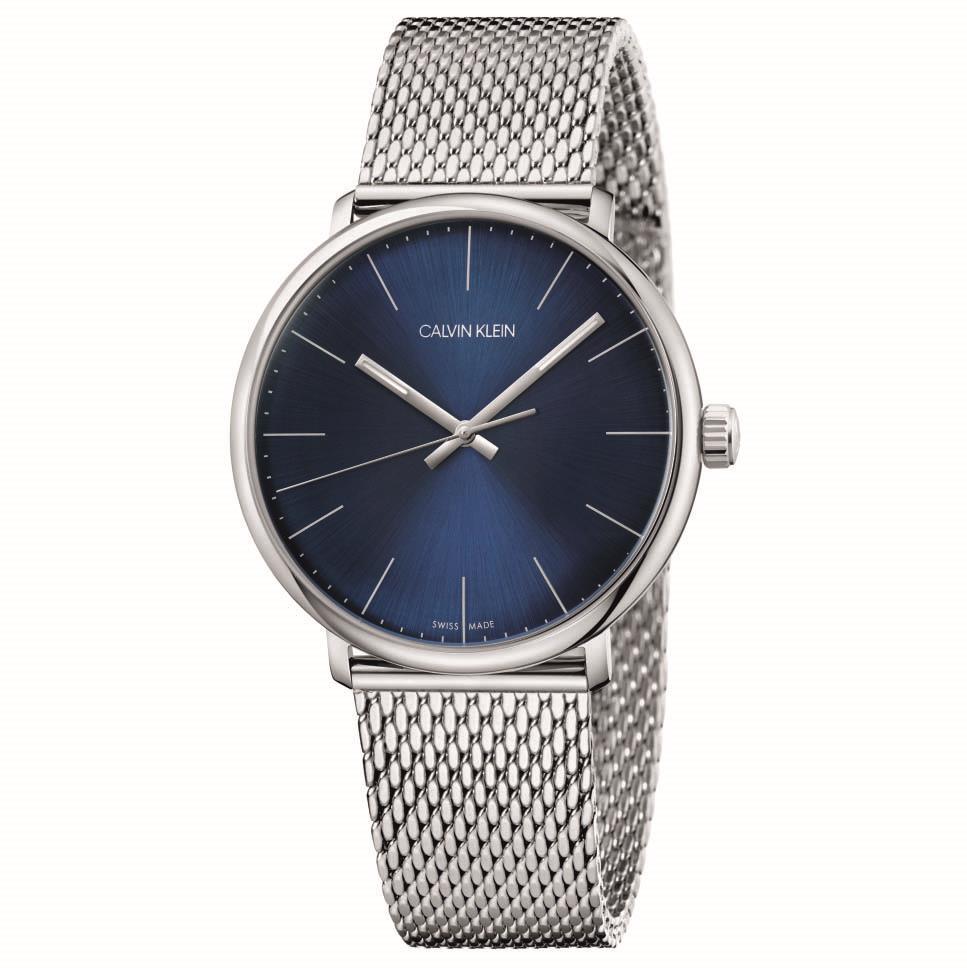 Calvin Klein High Noon Chronograph Blue Dial Silver Mesh Bracelet Watch for Men - K8M2712N Buy Now By Calvin Klein