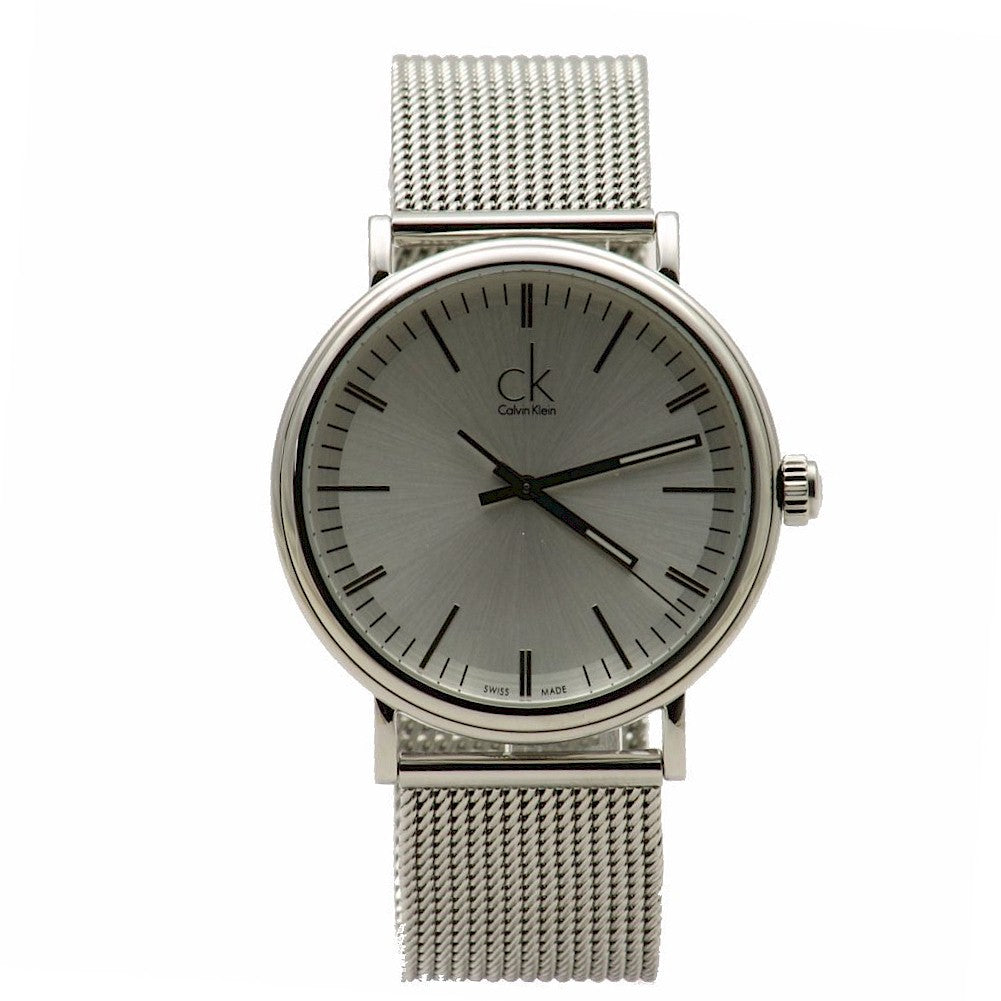 Calvin Klein Surround Silver Dial Silver Mesh Bracelet Watch for Men - K3W21126 Buy Now By Calvin Klein