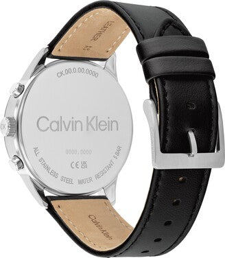 Calvin Klein Infinity Silver Dial Brown Leather Strap Watch for Men - K5S341G6 Buy Now By Calvin Klein