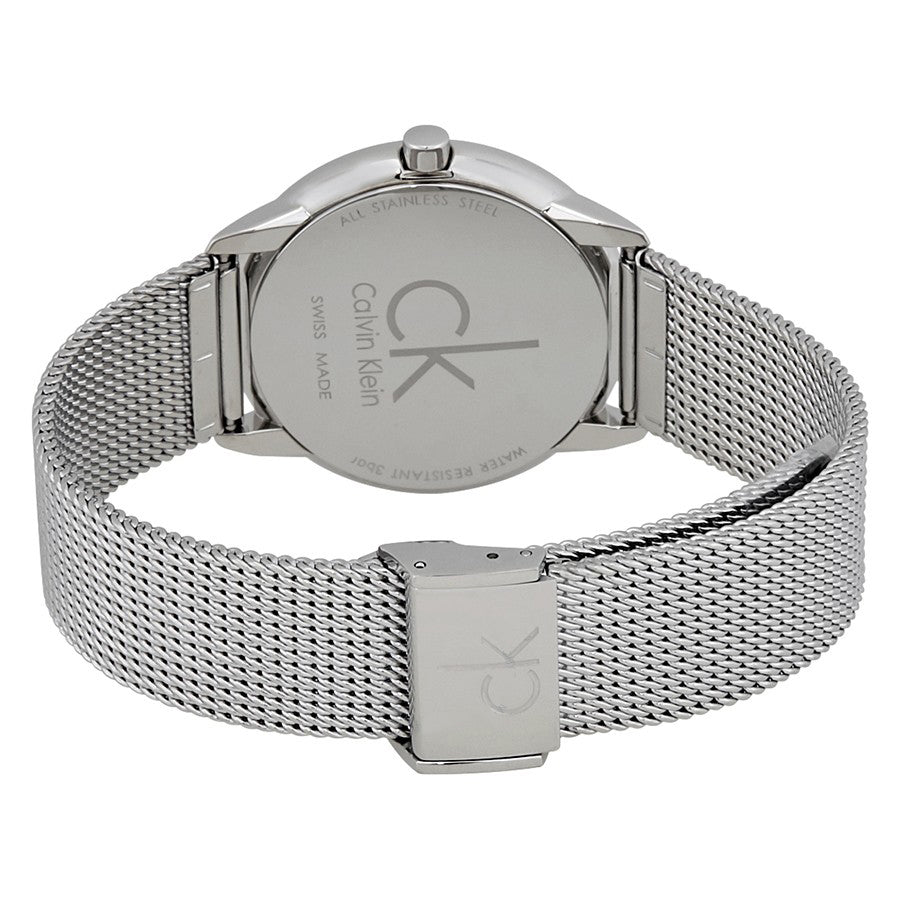 Calvin Klein Minimal White Dial Silver Mesh Bracelet Watch for Men - K3M22126 Buy Now By Calvin Klein