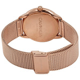 Calvin Klein Minimal Black Dial Rose Gold Mesh Bracelet Watch for Women - K3M2262Y Buy Now By Calvin Klein