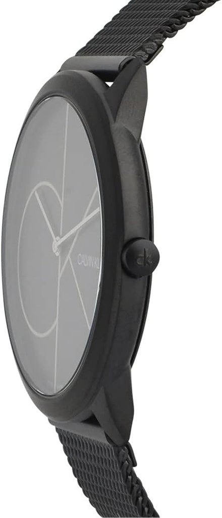Calvin Klein Minimal Black Dial Black Mesh Bracelet Watch for Men - K3M5145X Buy Now By Calvin Klein