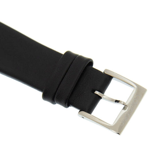 Calvin Klein Minimal Black Dial Black Leather Strap Watch for Men - K3M221CS Buy Now By Calvin Klein