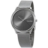 Calvin Klein Minimal Black Dial Silver Mesh Bracelet Watch for Men - K3M21123 Buy Now By Calvin Klein