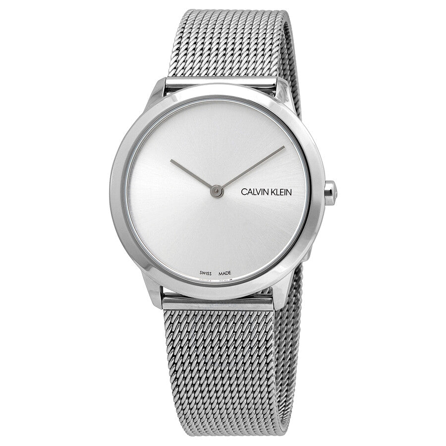Calvin Klein Minimal SIlver Dial Silver Mesh Bracelet Watch for Women - K3M221Y6 Buy Now By Calvin Klein