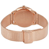Calvin Klein Minimal White Dial Rose Gold Mesh Bracelet Watch for Women - K3M22Y2X Buy Now By Calvin Klein