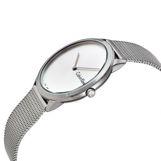 Calvin Klein Minimal Silver Dial Silver Mesh Bracelet Watch for Men - K3M211Y6 Buy Now By Calvin Klein