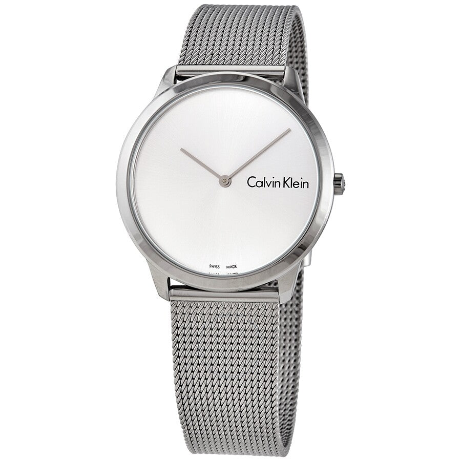Calvin Klein Minimal Silver Dial Silver Mesh Bracelet Watch for Men - K3M211Y6 Buy Now By Calvin Klein