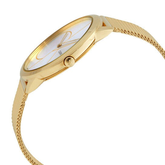 Calvin Klein Minimal White Dial Gold Mesh Bracelet Watch for Men - K3M21526 Buy Now By Calvin Klein