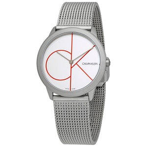 Calvin Klein Minimal White Dial Silver Mesh Bracelet Watch for Women - K3M52152 Buy Now By Calvin Klein