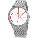 Calvin Klein Minimal White Dial Silver Mesh Bracelet Watch for Women - K3M52152 Buy Now By Calvin Klein