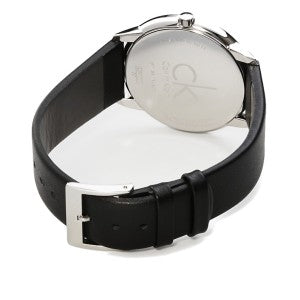 Calvin Klein Minimalist White Dial Black Leather Strap Watch for Men - K3M211C6 Buy Now By Calvin Klein