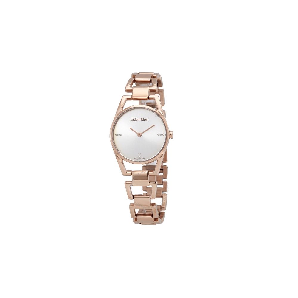 Calvin Klein Dainty Diamonds Silver Dial Rose Gold Steel Strap Watch for Women - K7L2364T Buy Now By Calvin Klein