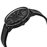 Calvin Klein Post Minimal Black Dial Black Leather Strap Watch for Men - K7621401 Buy Now By Calvin Klein