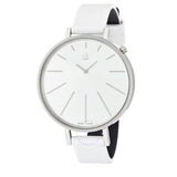 Calvin Klein Equal White Dial White Leather Strap Watch for Women - K3E231L6 Buy Now By Calvin Klein