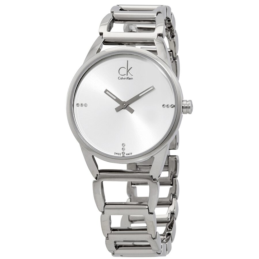 Calvin Klein Stately Silver Dial Silver Steel Strap Watch for Women - K3G2312W Buy Now By Calvin Klein