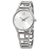 Calvin Klein Stately Silver Dial Silver Steel Strap Watch for Women - K3G2312W Buy Now By Calvin Klein
