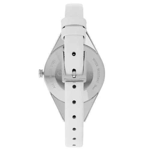 Calvin Klein Rebel White Black Dial White Leather Strap Watch for Women - K8P231L1 Buy Now By Calvin Klein