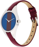 Calvin Klein Rebel Blue Maroon Dial Maroon Leather Strap Watch for Women - K8P231UN Buy Now By Calvin Klein