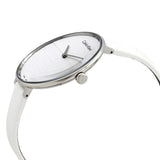 Calvin Klein Rise White Grey Dial White Leather Strap Watch for Women - K7A231L6 Buy Now By Calvin Klein