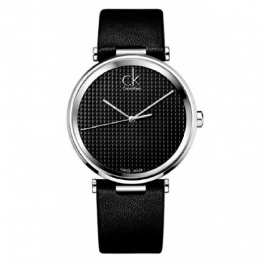 Calvin Klein Sight Black Dial Black Leather Strap Watch for Men - K1S21102 Buy Now By Calvin Klein