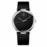 Calvin Klein Sight Black Dial Black Leather Strap Watch for Men - K1S21102 Buy Now By Calvin Klein