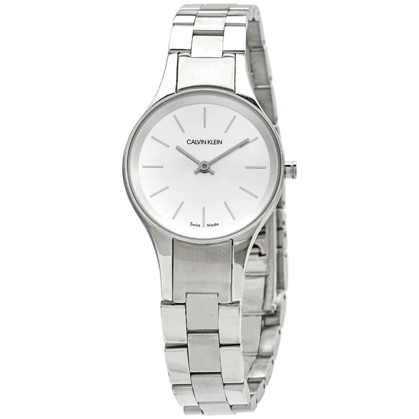 Calvin Klein Simplicity White Dial Silver Steel Strap Watch for Women - K4323185 Buy Now By Calvin Klein