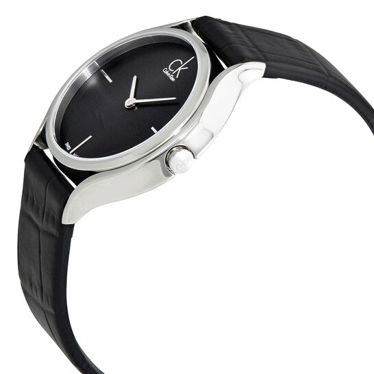 Calvin Klein Skirt Black Dial Black Leather Strap Watch for Women - K2U231C1 Buy Now By Calvin Klein