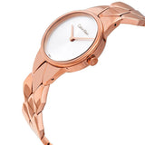 Calvin Klein Snake Silver Dial Rose Gold Steel Strap Watch For Women - K6E23646 Buy Now By Calvin Klein