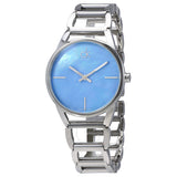 Calvin Klein Stately Blue Mother of Pearl Dial Silver Steel Strap Watch for Women - K3G2312N Buy Now By Calvin Klein