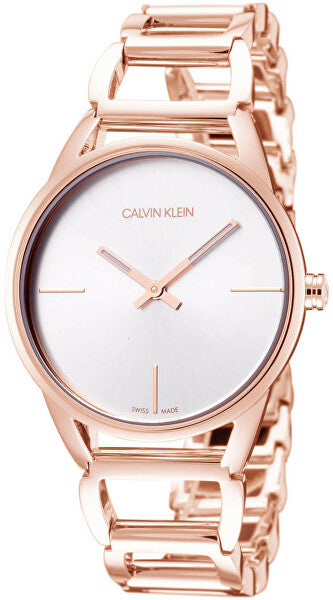 Calvin Klein Stately White Dial Rose Gold Steel Strap Watch for Women - K3G23626 Buy Now By Calvin Klein