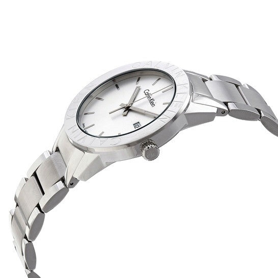 Calvin Klein Steady Silver Dial Silver Steel Strap Watch for Women - K7Q21146 Buy Now By Calvin Klein