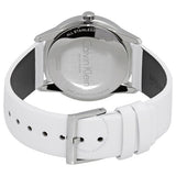 Calvin Klein Steady Silver Dial White Leather Strap Watch for Women - K7Q211L6 Buy Now By Calvin Klein