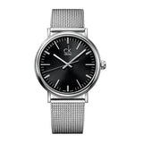 Calvin Klein Surround Black Dial Silver Mesh Bracelet Watch for Men - K3W21121 Buy Now By Calvin Klein