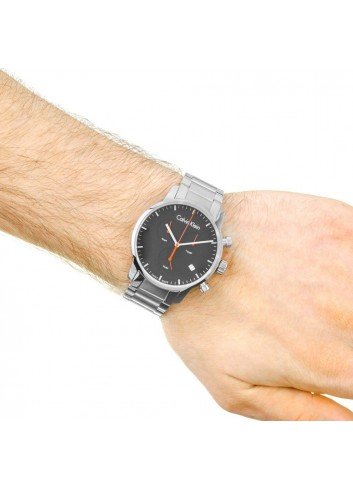 Calvin Klein City Black Dial Silver Steel Strap Watch for Men - K2G2G141 Buy Now By Calvin Klein