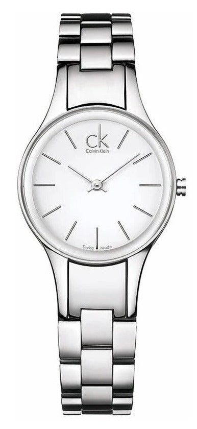 Calvin Klein Simplicity White Dial Silver Steel Strap Watch for Women - K4323126 Buy Now By Calvin Klein