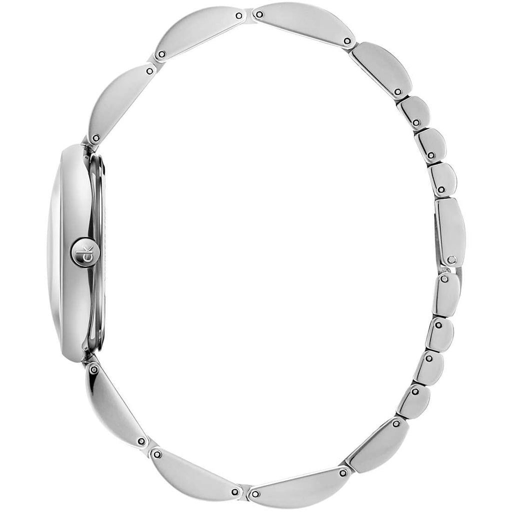 Calvin Klein Wavy Black Dial Silver Steel Strap Watch for Women - K9U23141 Buy Now By Calvin Klein