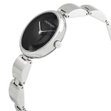 Calvin Klein Wavy Black Dial Silver Steel Strap Watch for Women - K9U23141 Buy Now By Calvin Klein
