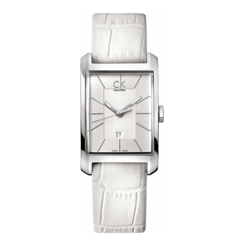 Calvin Klein Window White Dial White Leather Strap Watch for Women - K2M23120 Buy Now By Calvin Klein