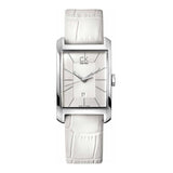Calvin Klein Window White Dial White Leather Strap Watch for Women - K2M23120 Buy Now By Calvin Klein