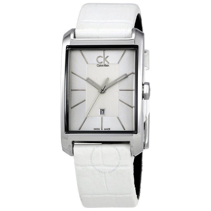 Calvin Klein Window White Dial White Leather Strap Watch for Women - K2M23120 Buy Now By Calvin Klein