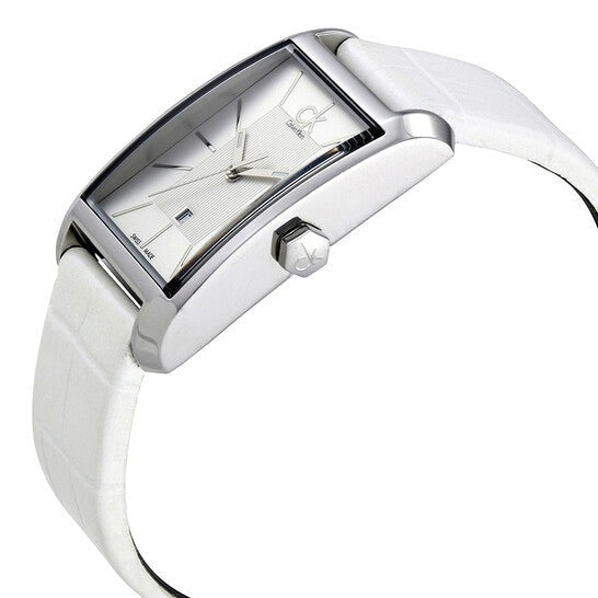 Calvin Klein Window White Dial White Leather Strap Watch for Women - K2M23120 Buy Now By Calvin Klein