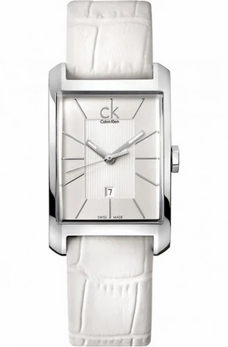 Calvin Klein Window White Dial White Leather Strap Watch for Women - K2M23120 Buy Now By Calvin Klein