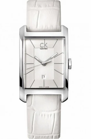 Calvin Klein Window White Dial White Leather Strap Watch for Women - K2M23120 Buy Now By Calvin Klein