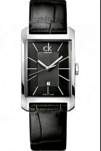 Calvin Klein Window Black Dial Black Leather Strap Watch for Men - K2M23107 Buy Now By Calvin Klein