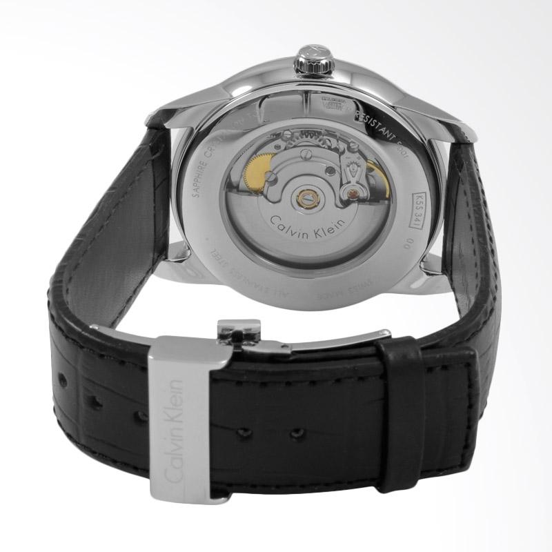 Calvin Klein Infinity Automatic Black Dial Black Leather Strap Watch for Men - K5S341C1 Buy Now By Calvin Klein