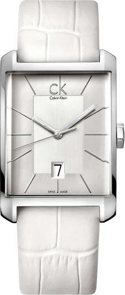 Calvin Klein Window White Dial White Leather Strap Watch for Women - K2M23120 Buy Now By Calvin Klein