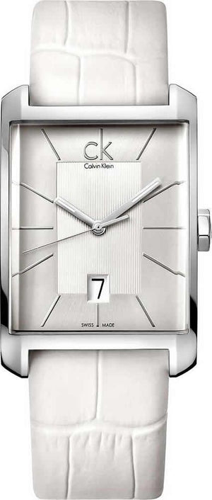 Calvin Klein Window White Dial White Leather Strap Watch for Women - K2M23120 Buy Now By Calvin Klein