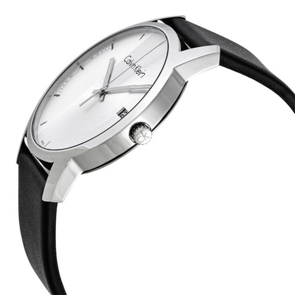 Calvin Klein City Silver Dial Black Steel Strap Watch for Men - K2G2G1CX Buy Now By Calvin Klein